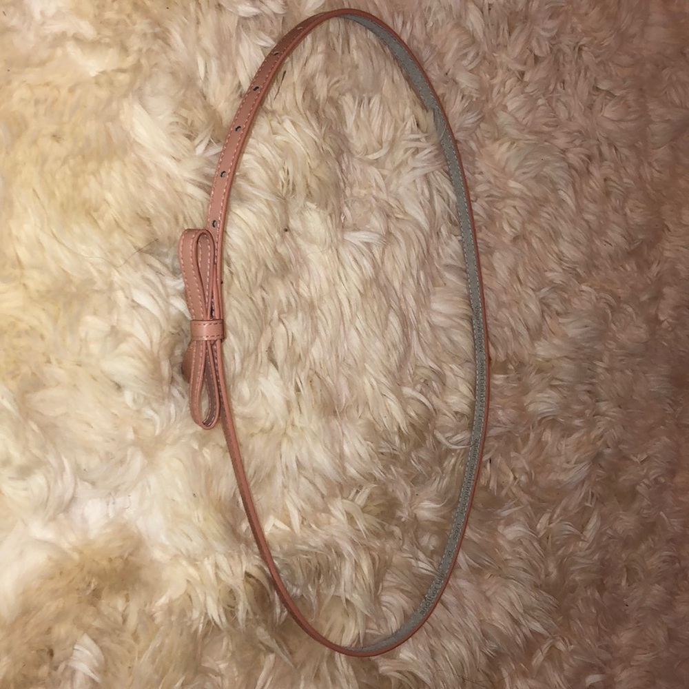 Leather bow belt, never worn/used